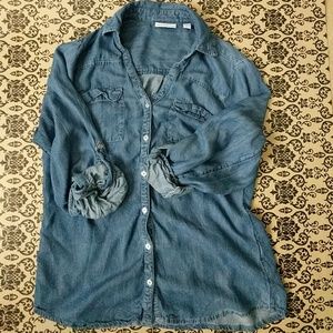 New York & Company Denim Top
